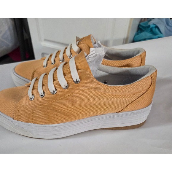 Keds Sz 6.5 Women's Comfort Stretch Canvas Lace Up Sneakers Orange - Picture 4 of 6